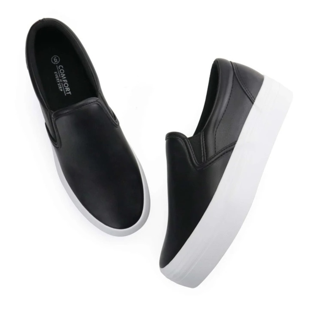 Women Slip-On Platform Loafers Casual Comfortable Flat Shoes